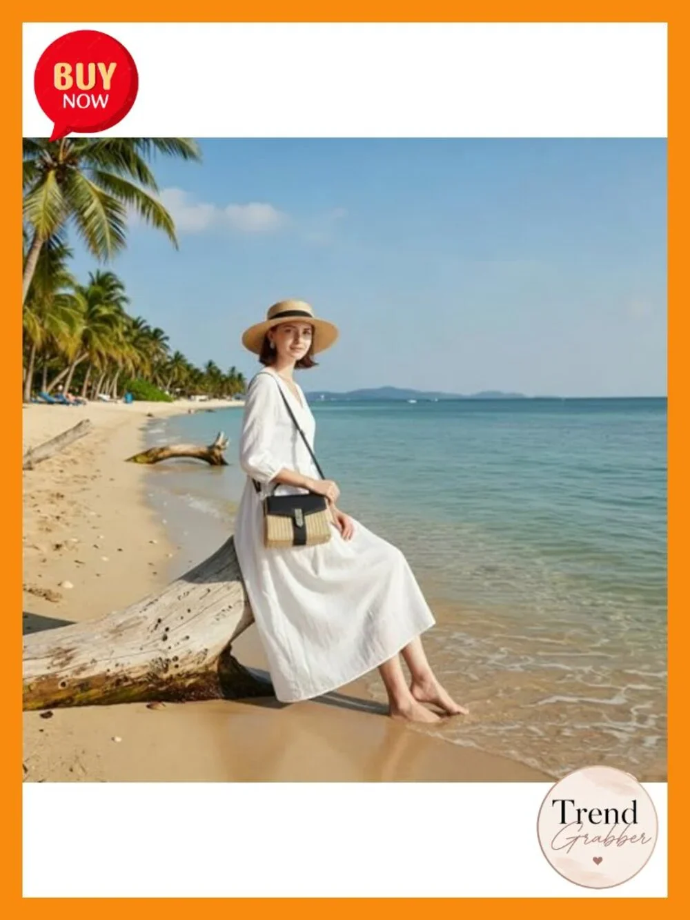 Straw Woven Women's Crossbody Satchel Beach Handbag Summer Vacation Shoulder